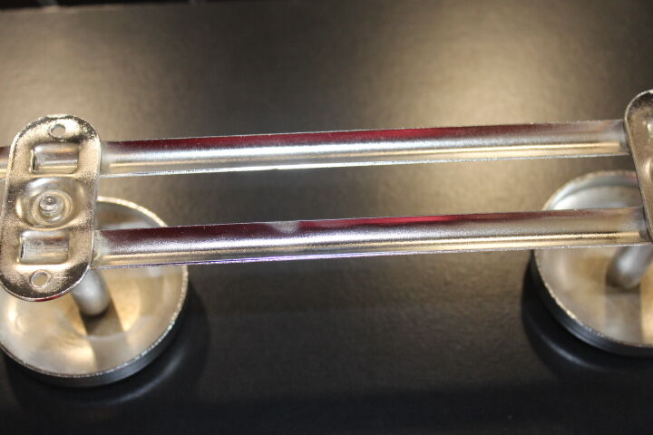 70s chrome wall coat rack