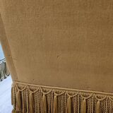 2 fauteuils en velours kaki