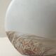 Round moon vase in matte white ceramic