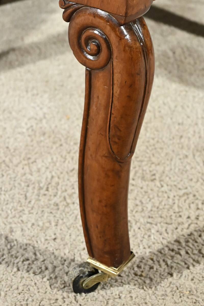 Paire de Fauteuils à Crosses en Acajou, époque Restauration – Début XIXe