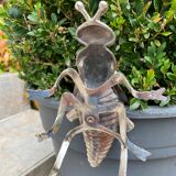 Silver metal fly ashtray