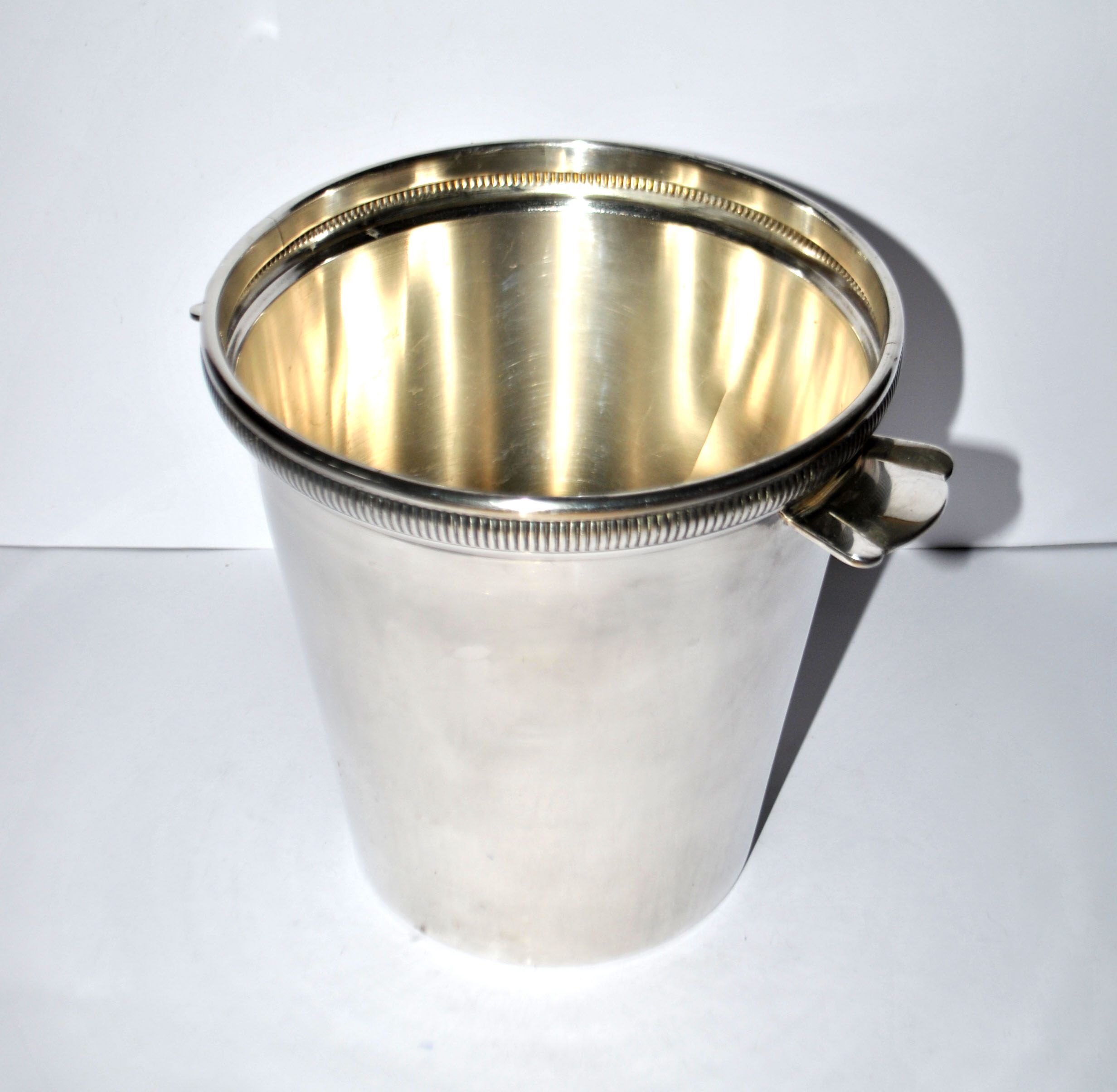 Vintage silver-plated metal champagne cooler by Reneka