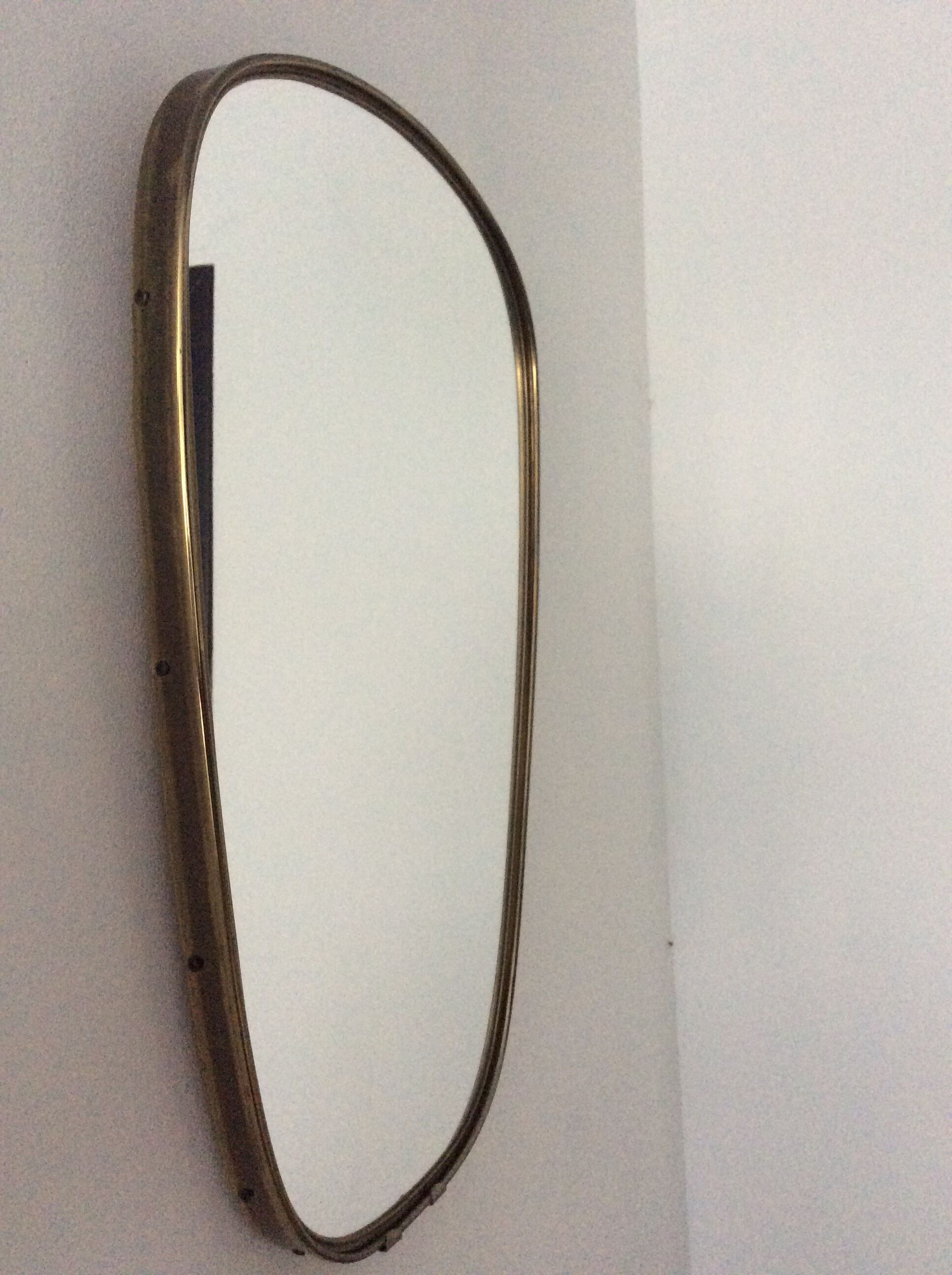 Asymmetrical mirror rearview mirror from the 50s-60s - 57x36cm