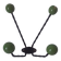 Vintage metal and wooden ball coat rack