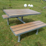 Picnic table and garden bench