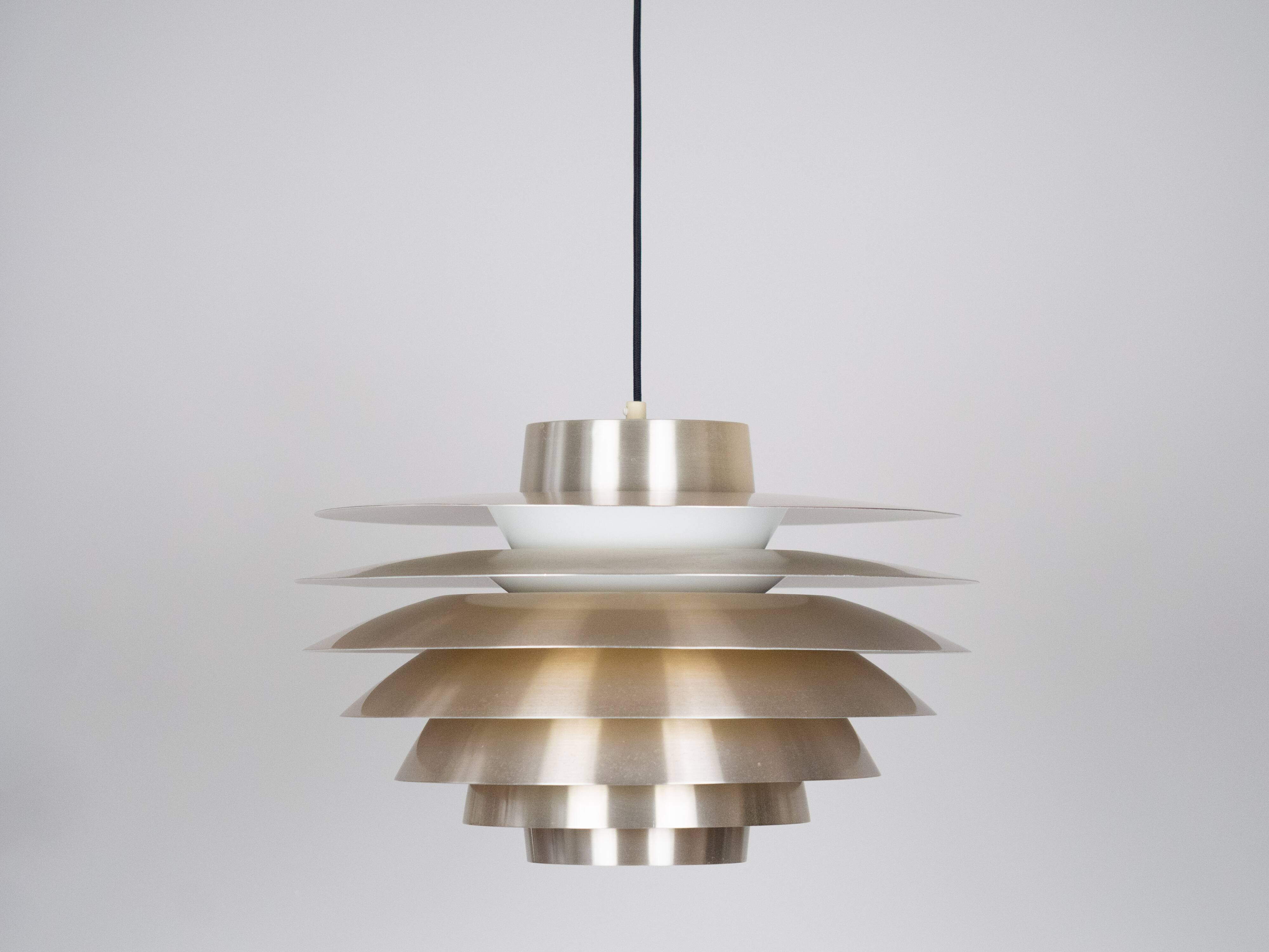 Lampe suspendue vintage danoise Verona par Svend Middelboe, Lyfa, 1962