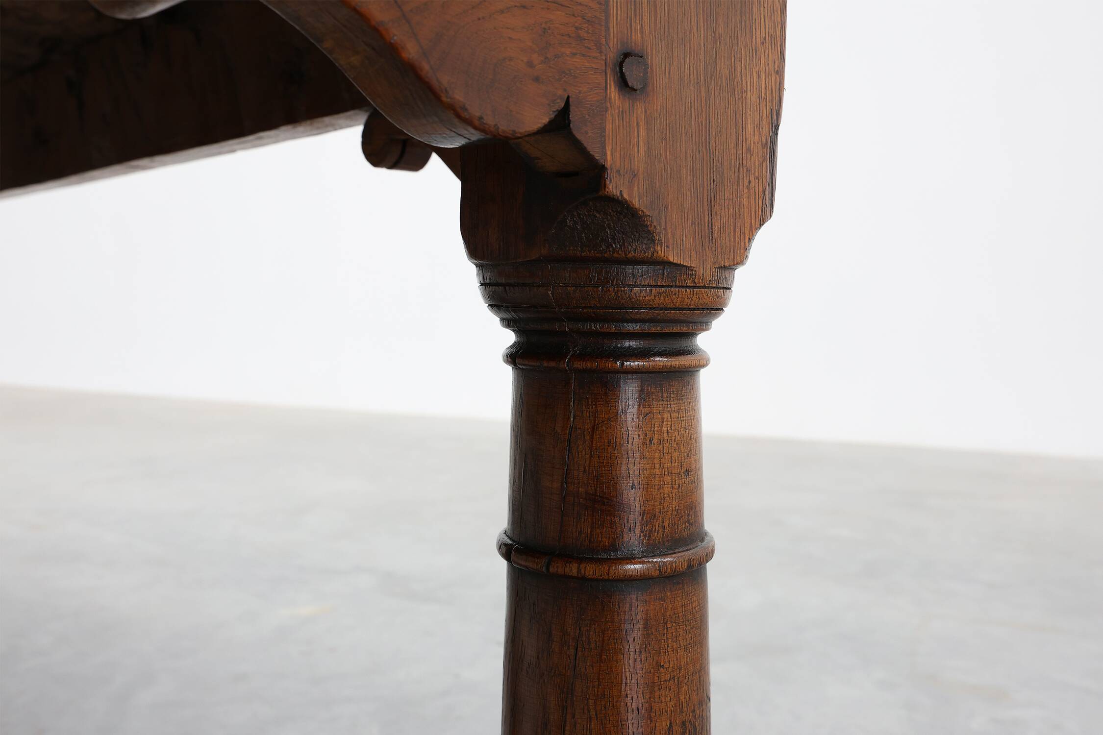 Grande table à manger en chêne français, style Renaissance, vers 1880