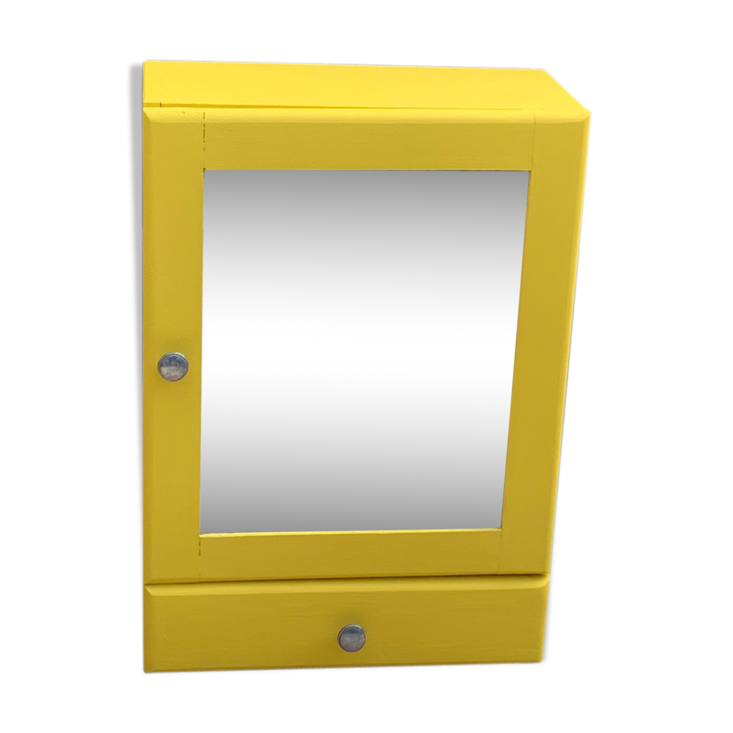 Powdered yellow medicine cabinet