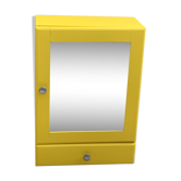 Powdered yellow medicine cabinet