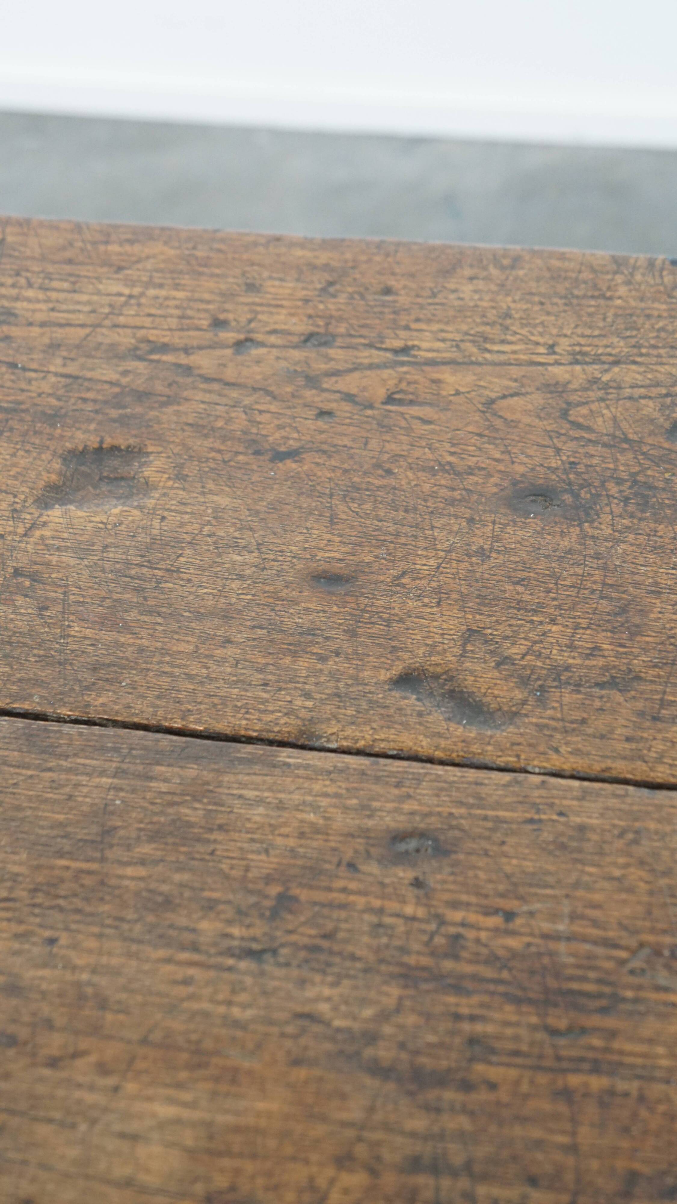 Antique Coffee Table Made of Chestnut Wood from the Early 19th Century