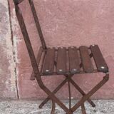 Foldable wrought iron chair