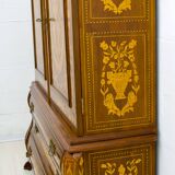 20th Century Dutch Trumeau Walnut with Maple Wood Inlays, Netherlands, 1950