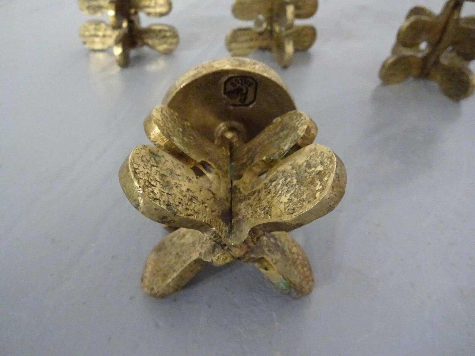 Italian Brutalist Candle Holders by Giuseppe Gallo for Gallo, 1960s, Set of 2