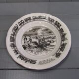 Set of 6 humorous plates on the Train Delarue-nouvellière Gien