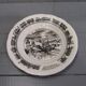 Set of 6 humorous plates on the Train Delarue-nouvellière Gien