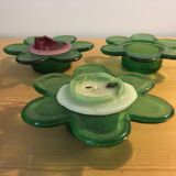 Bougeoirs en verre vintage