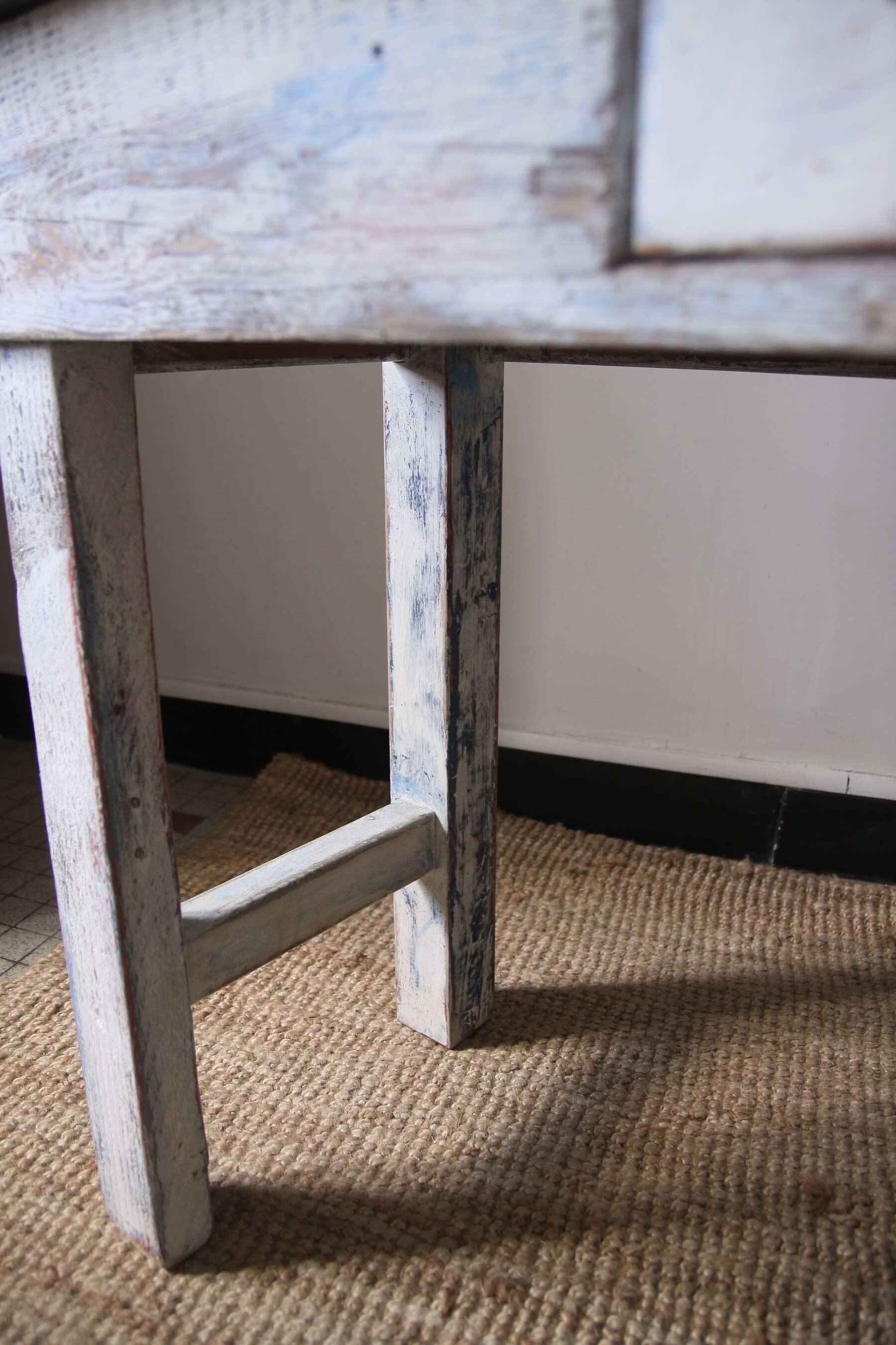Console / patinated wooden shelf