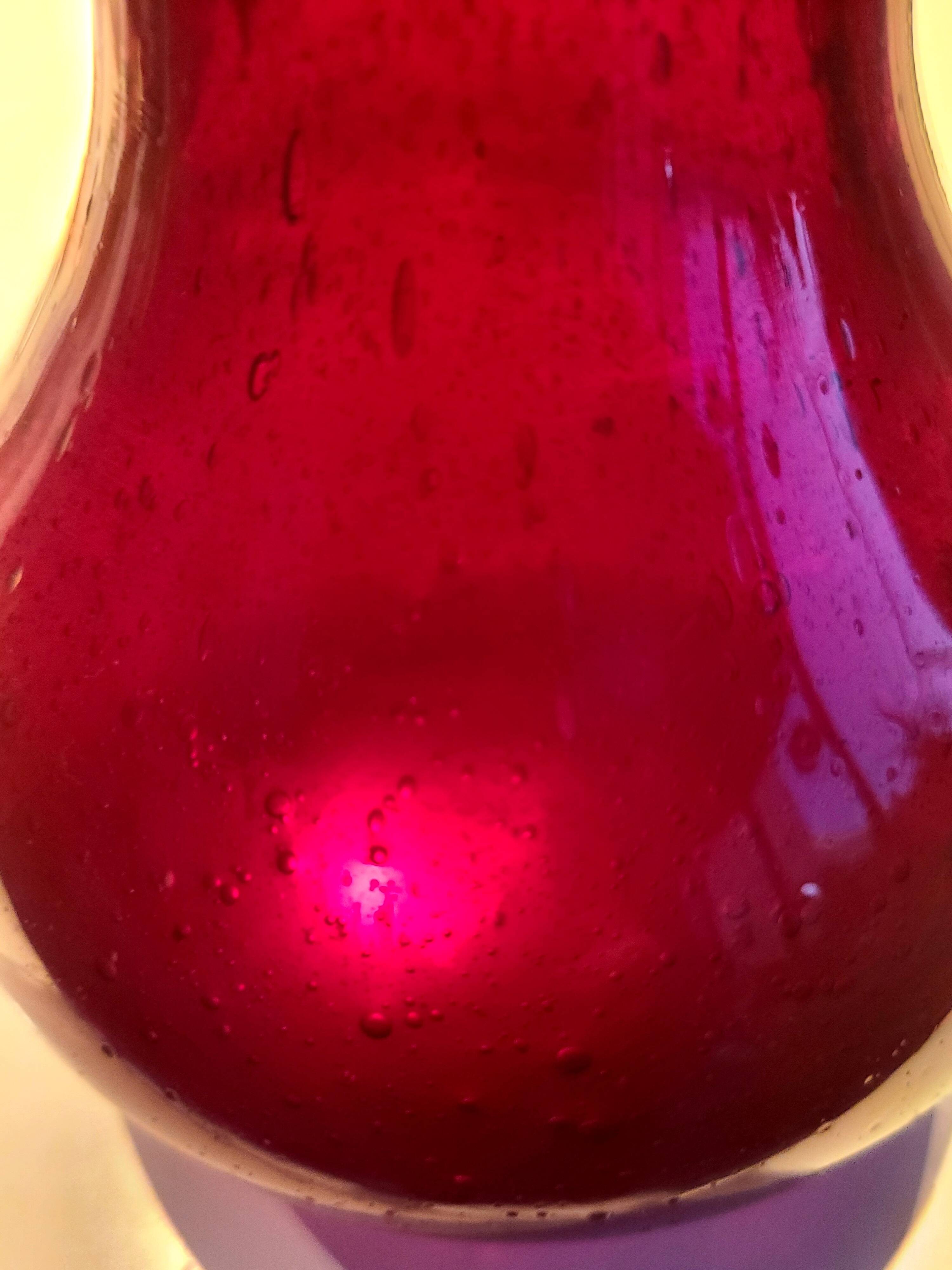 Antique mouth-blown glass vase