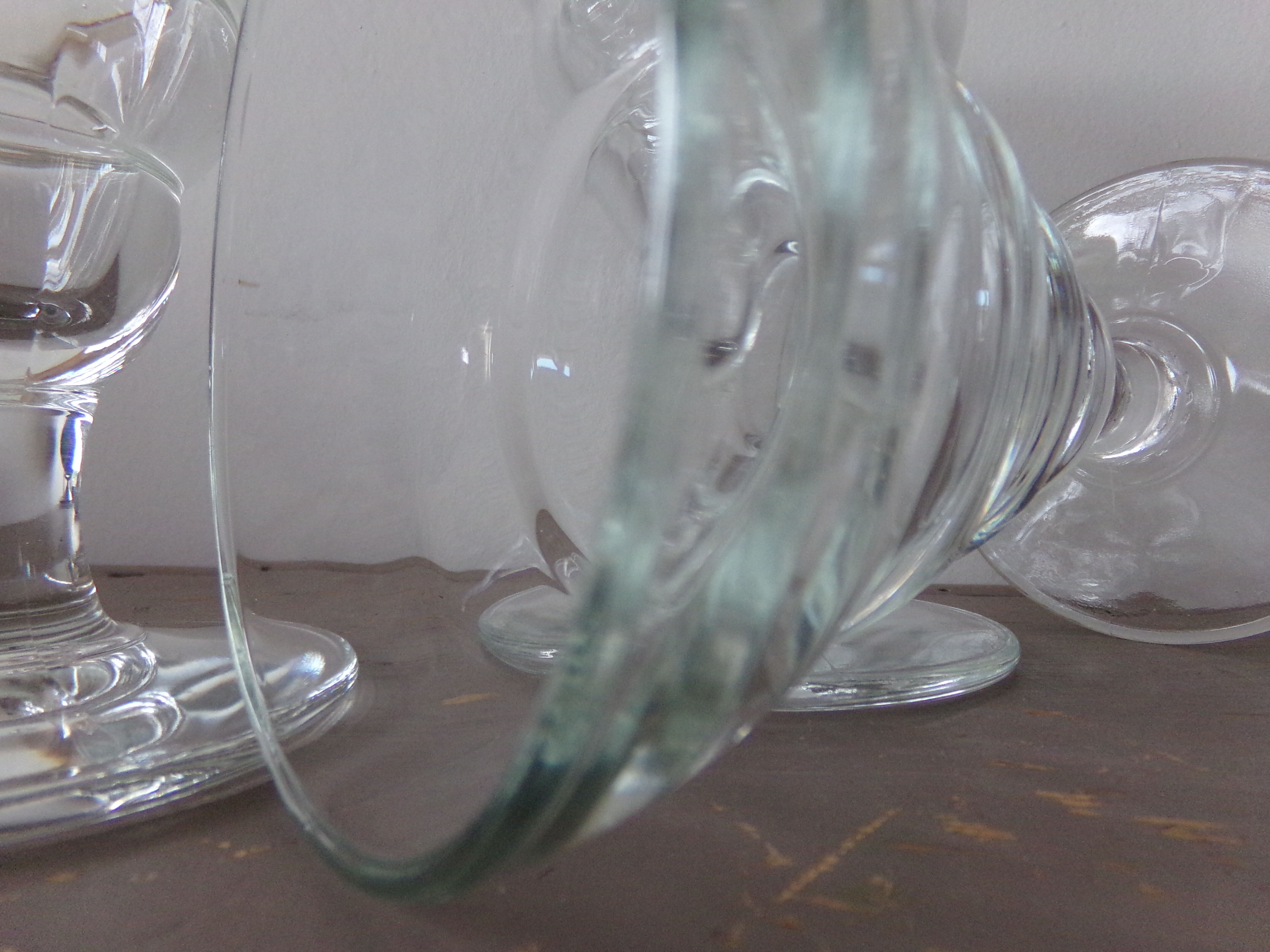 Old glasses from the clairet France glassworks
