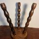 Round wooden tripod stool