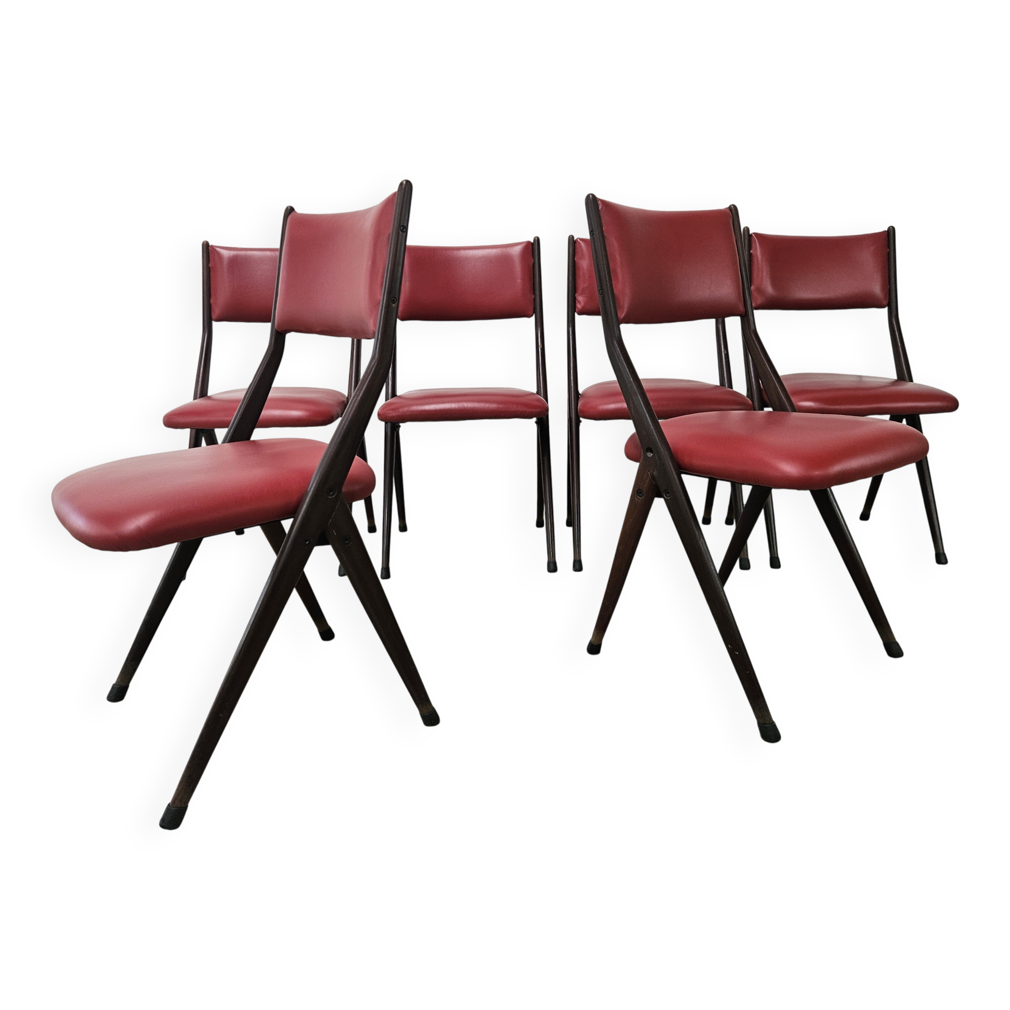Six chairs by Gaetano and Alessandro Besana, 1960