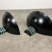 Pair of SCE postmodern wall lights, 1980s