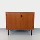 Small vintage storage unit in modernist Scandinavian style in teak from the 60s