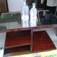 Table basse art déco en palissandre et miroir