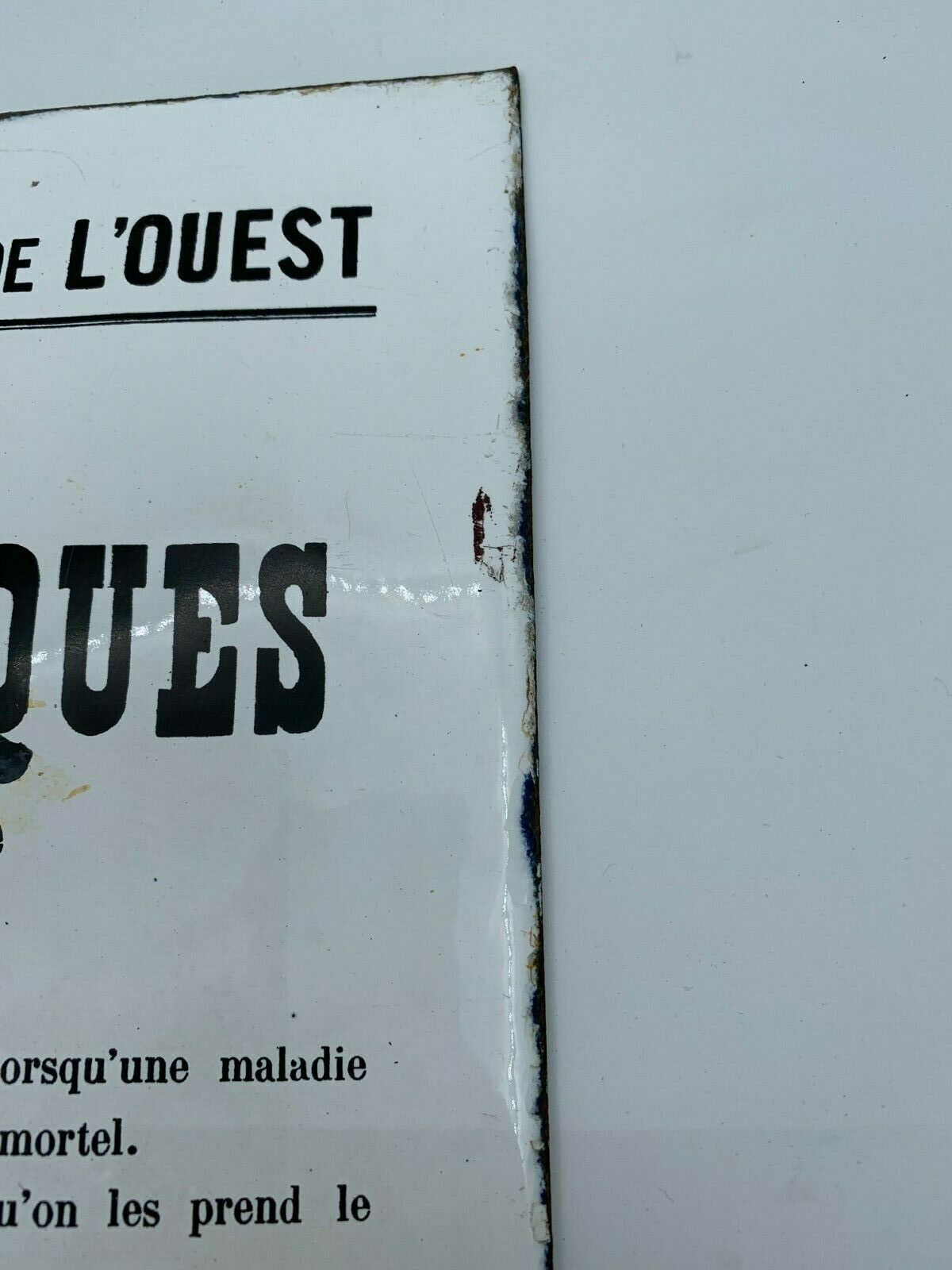 PLAQUE EMAILTHE WEST DUNOIS RAILWAY COMPANY PARIS