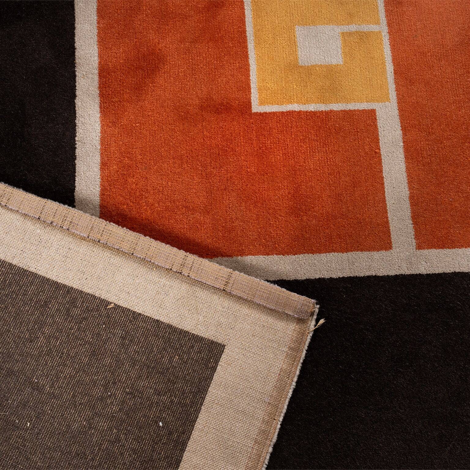Geometric wool rug, France, c. 1970