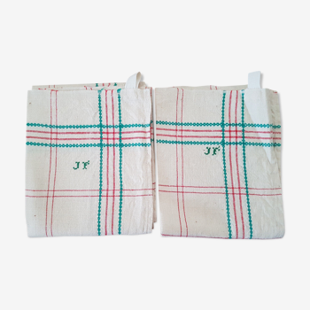 2 tea towels in linen or Métis JF