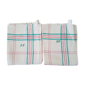2 tea towels in linen or Métis JF