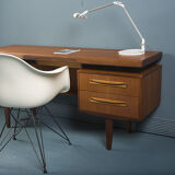 Bureau  Mid Century teck rétro G-plan des années 1970