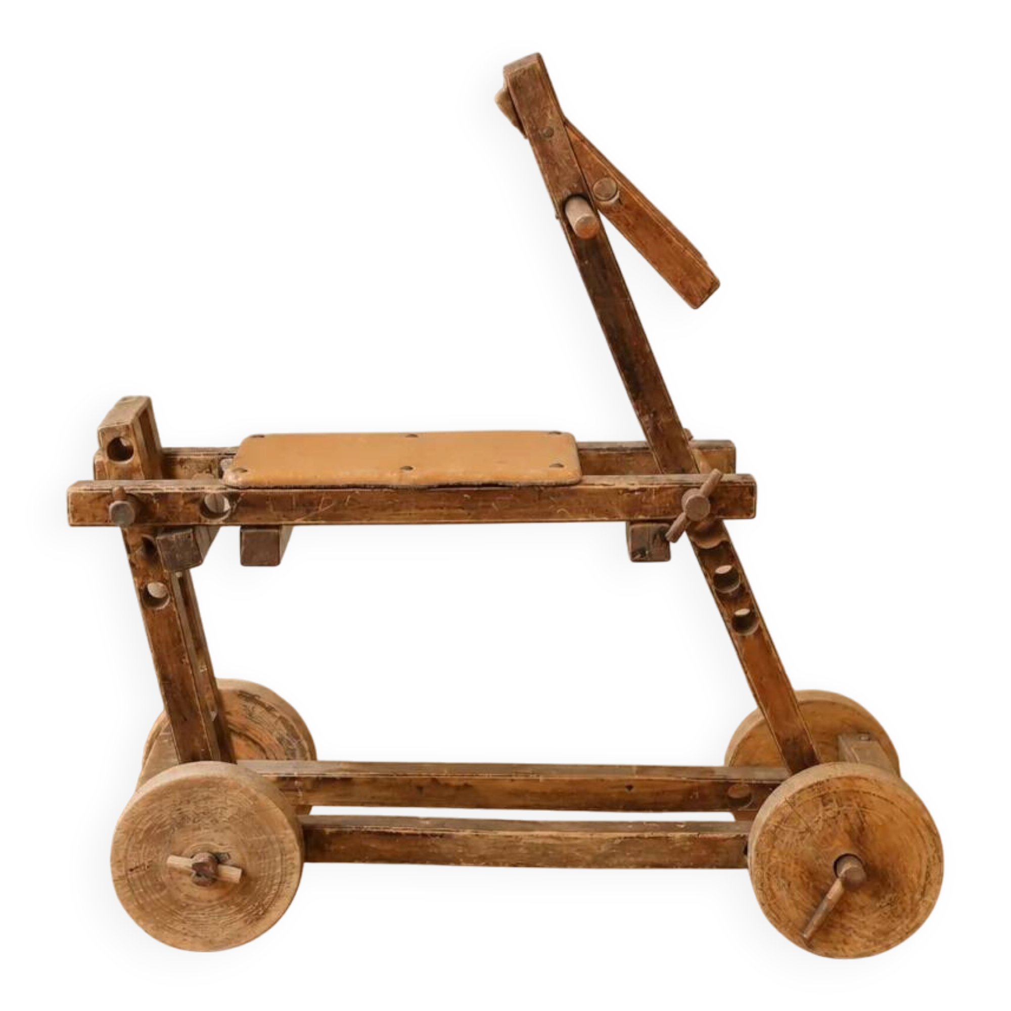 Vintage adjustable wooden baby walker – Youpala