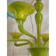 Contemporary Translucent Apple-Green Murano Style Glass Chandelier