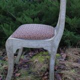Vintage silver metal chair