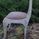 Vintage silver metal chair