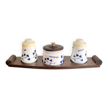 Ménagère Service Condiment Vintage Sel Poivre Moutarde 1970