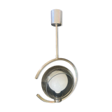 Modernist suspension 1970. Chrome and smoked globe.