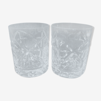 Pair of crystal whiskey glasses