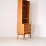 Oak bookcase with drawers