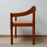 Italian Mid-Century Carimate Rush Armchair by Vico Magisretti