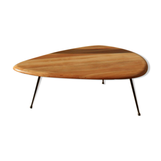 Free-form coffee table in solid wood