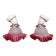 Pair of porcelain and scalloped glass wall sconces, 1920s-30s