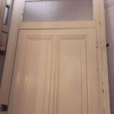 Old Haussmannian door 83x219.5cm with glazed transom frame.