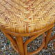 Vintage bamboo and rattan bar and pair of high stools