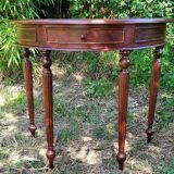 Half moon console in mahogany