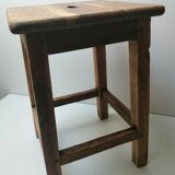 Old farm or workshop stool in oak