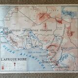 Ancienne carte Rossignol scolaire Montmorillon : L'Afrique Noire .