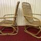 Pair of vintage rattan armchairs, Italy 1950